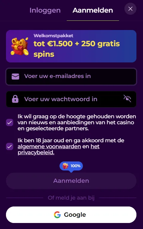 NoodleSpin Casino registreren